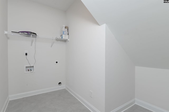 laundry area featuring hookup for a washing machine and hookup for an electric dryer