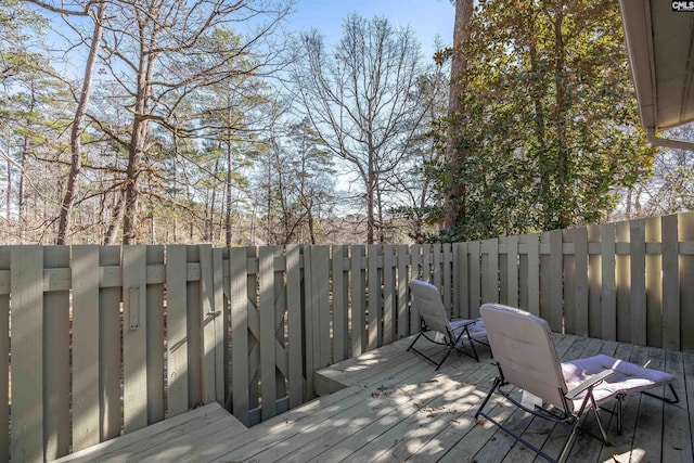 view of wooden deck