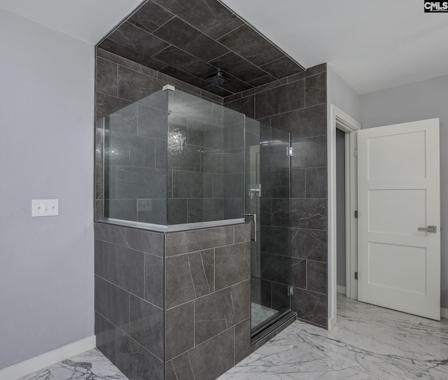 bathroom featuring walk in shower