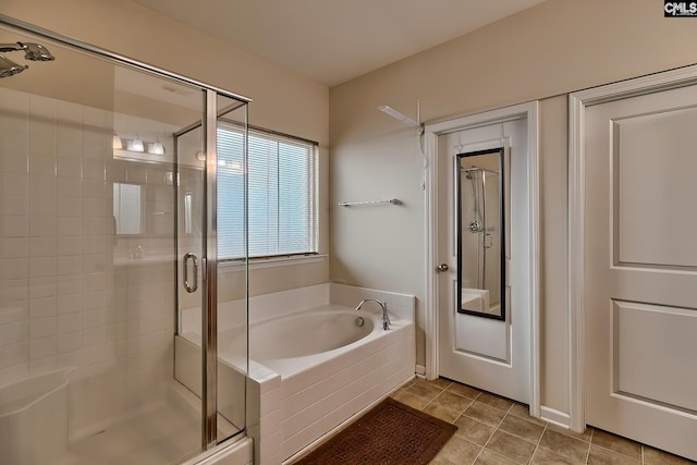 bathroom with independent shower and bath