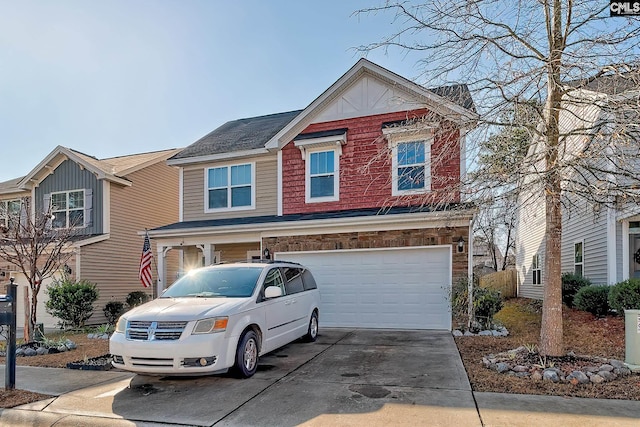 view of front of home featuring a garage