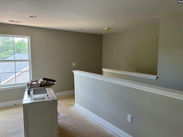 hallway with sink