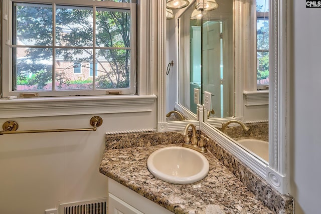 bathroom with vanity