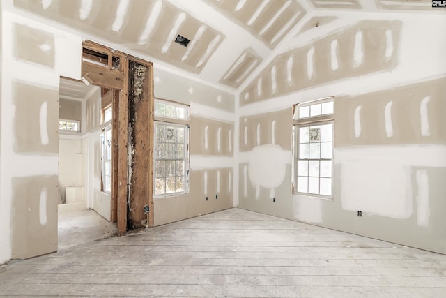 empty room featuring light wood-type flooring and plenty of natural light