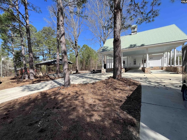 exterior space with a gazebo