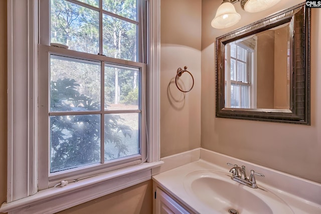 bathroom with vanity