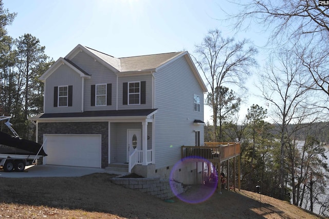 front facade featuring a garage