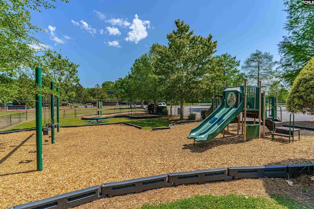 view of jungle gym