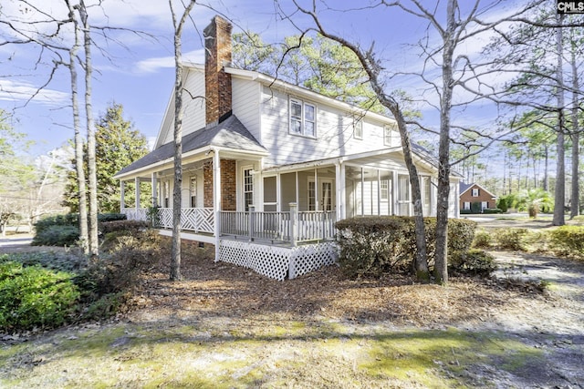 view of front of house with a porch