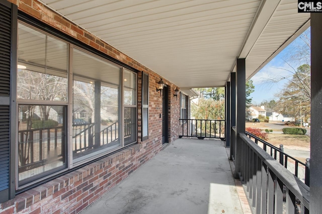 view of patio with a porch