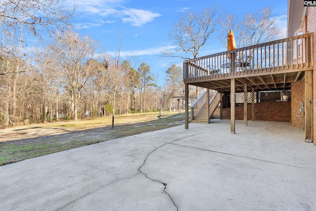 view of patio / terrace with a deck