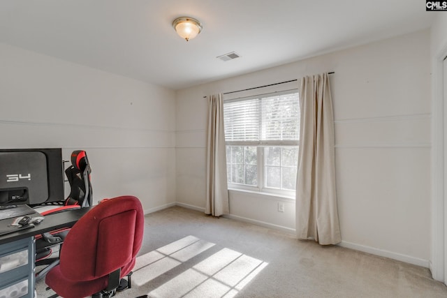 view of carpeted office