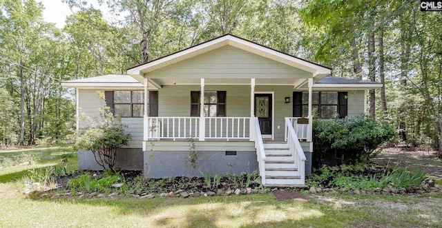 bungalow-style home featuring a porch