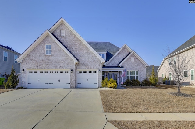 view of front facade with a garage