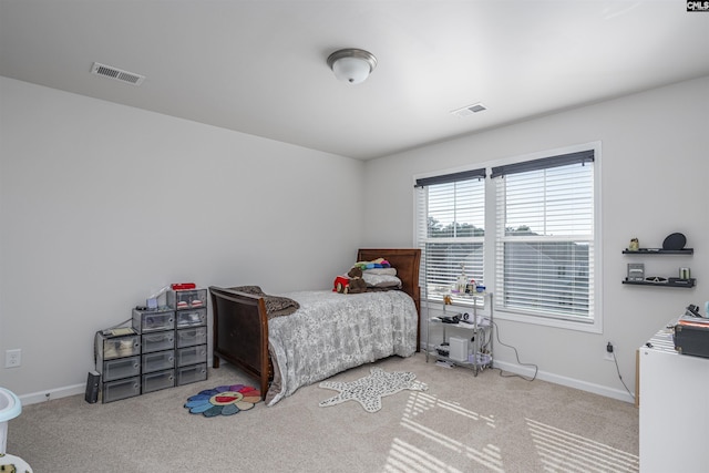 bedroom with carpet floors