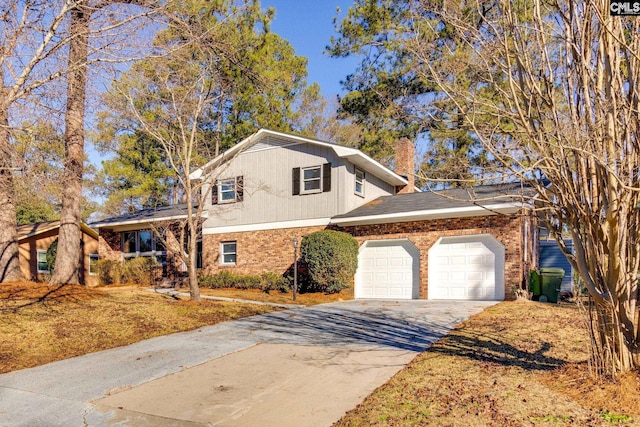 view of front facade with a garage