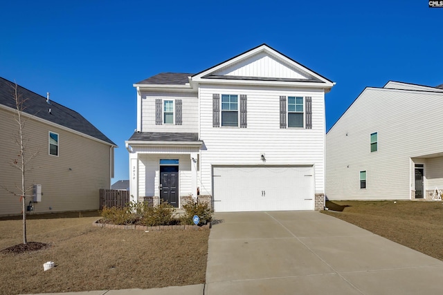 view of front of home featuring a garage