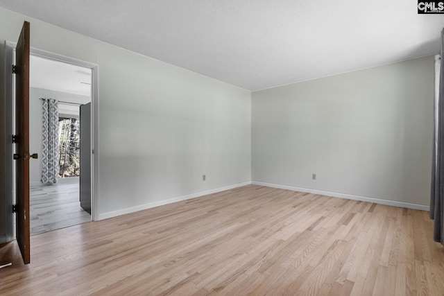 empty room featuring light hardwood / wood-style flooring