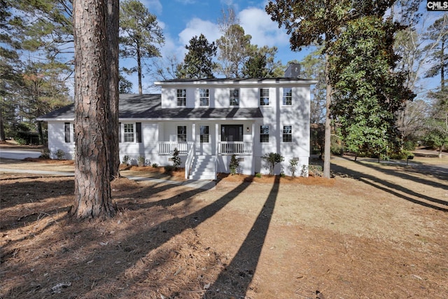 view of front of home with covered porch