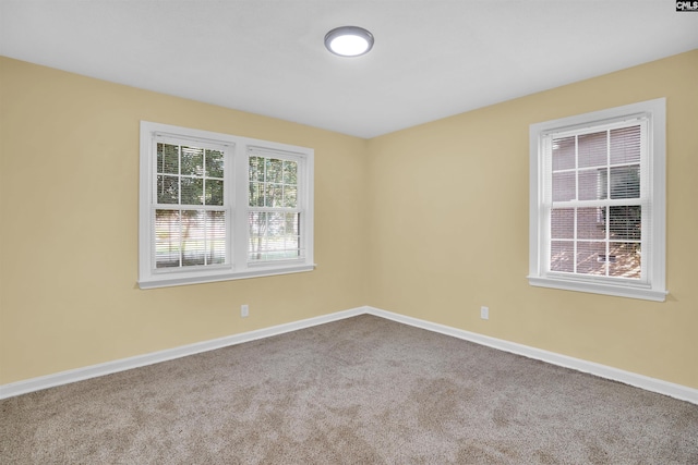 unfurnished room featuring carpet flooring