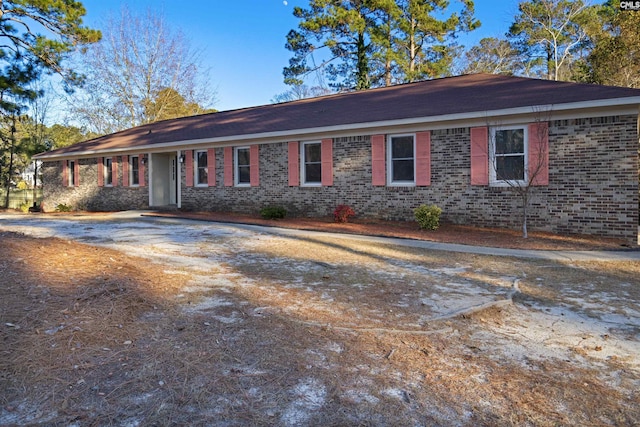 view of single story home