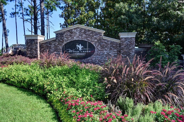 view of community sign