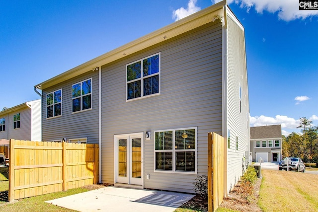 rear view of house with a patio area