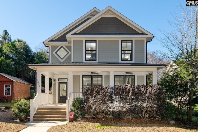 view of front of home featuring a porch