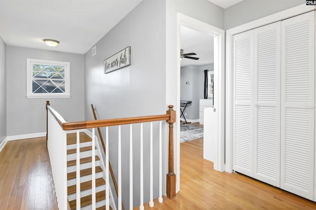 hall featuring hardwood / wood-style flooring