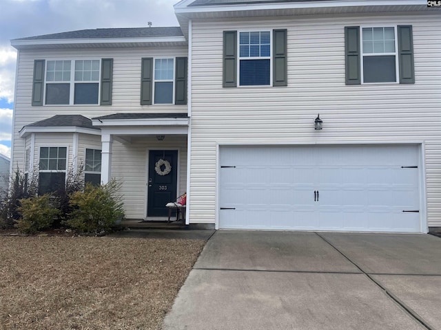 view of front of house featuring a garage