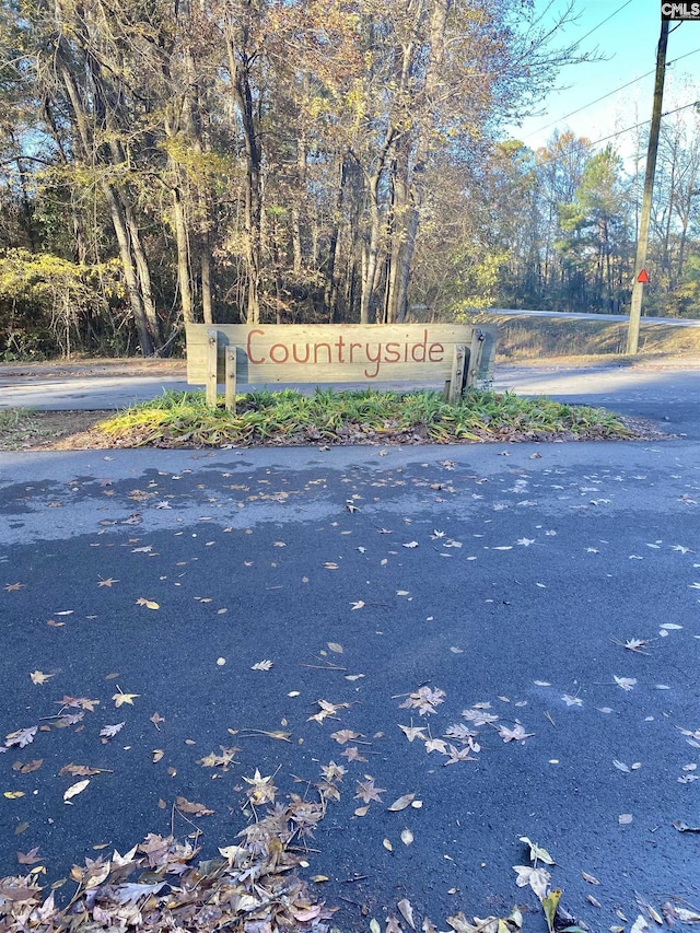 view of community sign