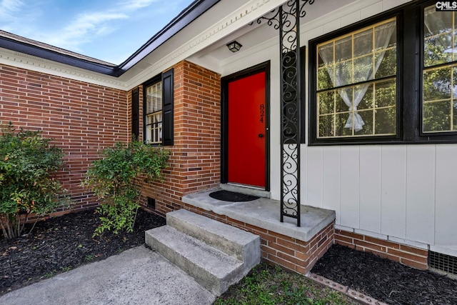 view of doorway to property