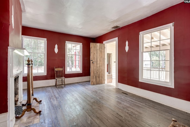 foyer with wood-type flooring