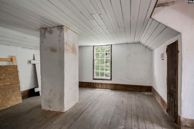 bonus room with hardwood / wood-style flooring