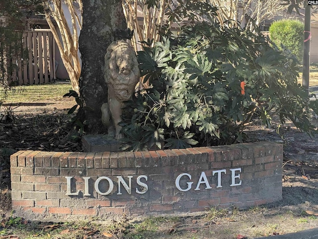 view of community sign