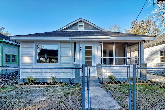 view of bungalow-style home