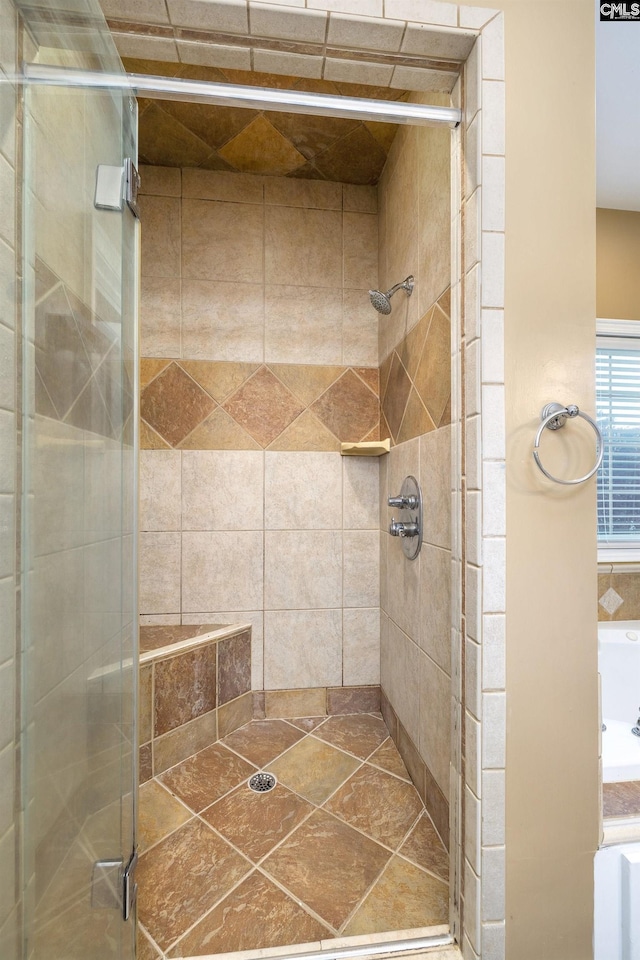 bathroom with walk in shower