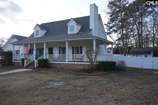 view of front of house with a porch