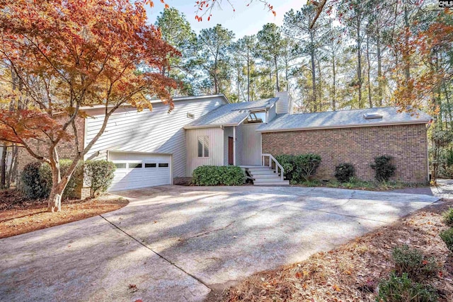 view of front of home featuring a garage