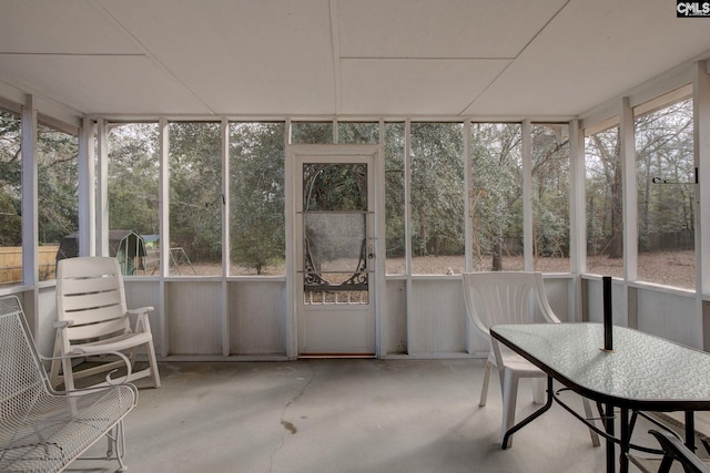 view of sunroom