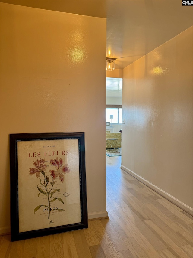 interior space with hardwood / wood-style floors