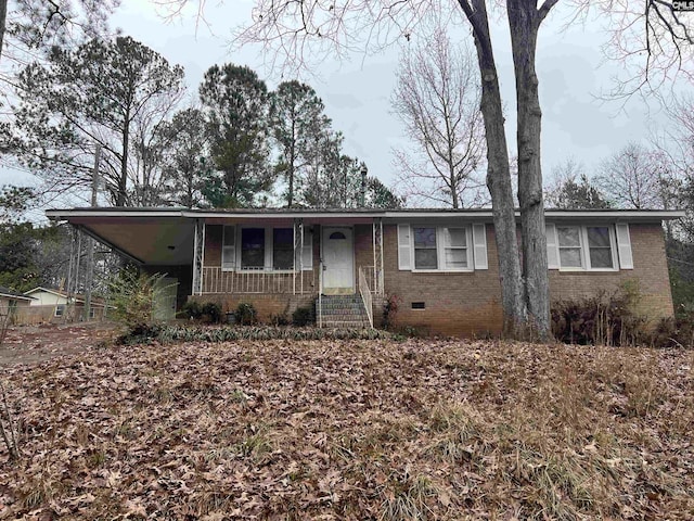 view of ranch-style house