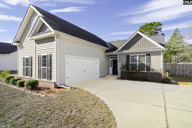 view of front of home featuring a garage