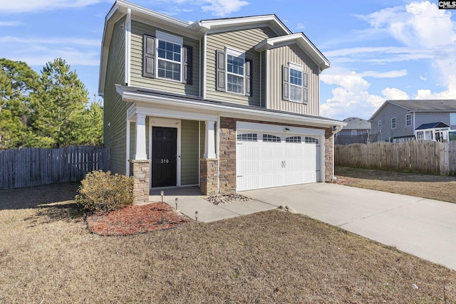 view of front of home featuring a garage