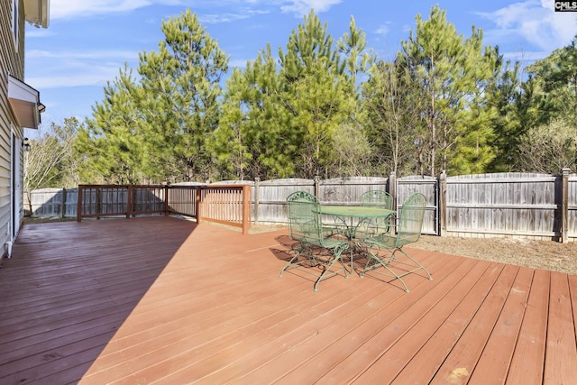 view of wooden deck