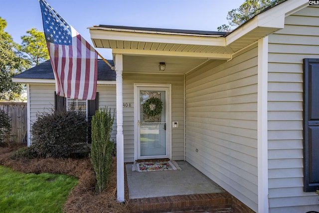 view of entrance to property