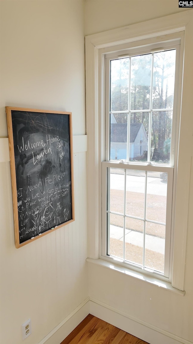 interior details featuring hardwood / wood-style floors