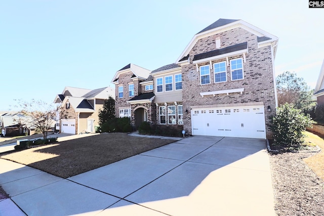 view of front facade featuring a garage