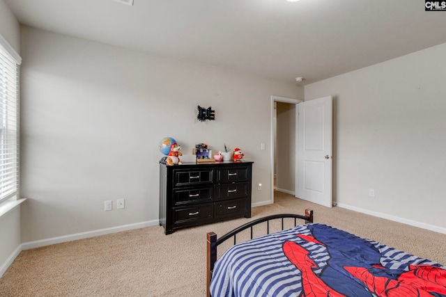 view of carpeted bedroom