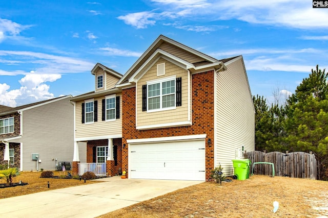 view of front of house featuring a garage